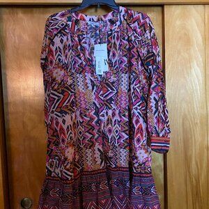 ZARA THE ANGIE DRESS MULTICOLORED GEOMETRIC DRESS